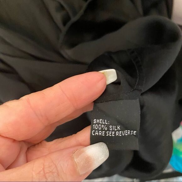 Carmen Marc Valvo Collection Black  Silk Maxi Gown 4 - Picture 10 of 11